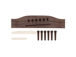 Cavalete, Cavalete e Cravelhas para Violão Acústico em Jacarandá , Cor: Jacarandá AQUAFORGE (6 Peças)