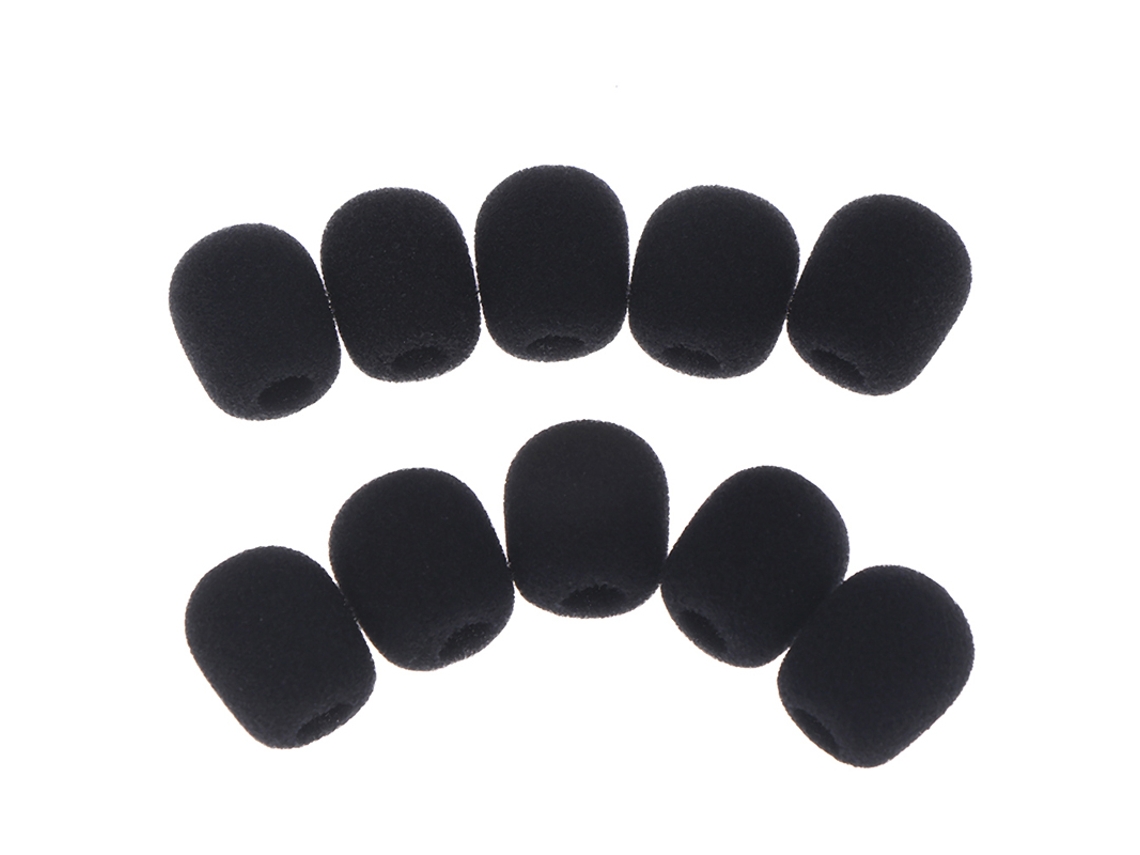 Pacote Com 10 Unidades De Capas De Reposição Para Microfone De Fone De Ouvido E Espuma Para Microfone De Celular, Tamanho 25*8mm