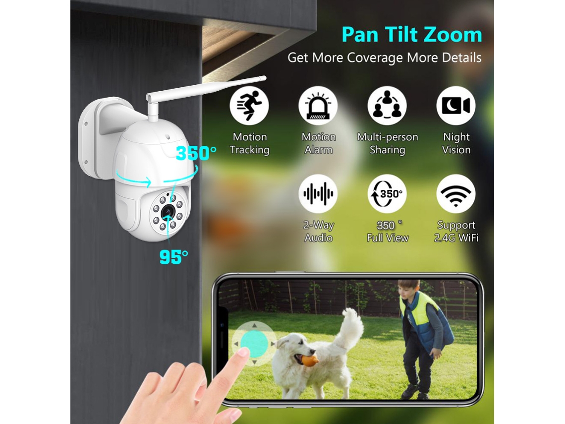 Outdoor Security Camera Ip Camera Home Security System Ai Motion Detection Two-way Audio Color Night Vision Waterproof Video Surveillance Camera