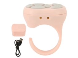 Anel De Rolagem Com Controle Remoto Bluetooth 5.3 Para Celular Girafa Tira Selfie Câmera Com Estojo De Carregamento Rosa