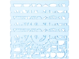 Kit De Desenho Para Estudantes 6 Réguas Multifuncionais Plástico 20cm, Material Pp, Adequadas Para Engenharia E