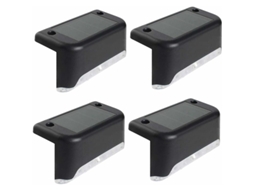Um Pacote de 4 Luzes Solares para Pátio Luzes de Teto Led À Prova D'Água Luzes Solares para Pátio Externo Escadas Caminhos de Jardim Degraus e Ce