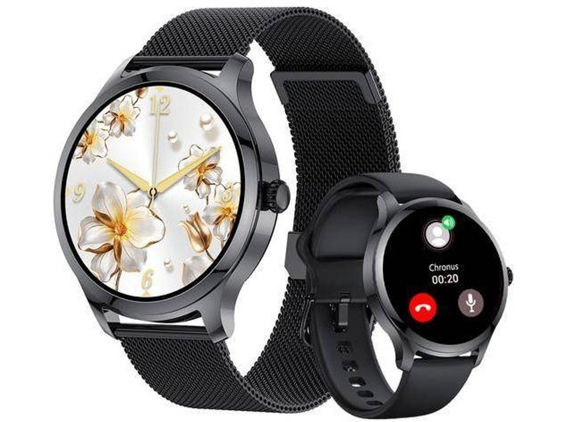 Relógio inteligente feminino Bestvite Lw92, preto