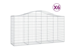 Gabion Basket, Gabion Baskets Vidaxl Prateado Ferro (200 X 50 X 100/120 Cm)