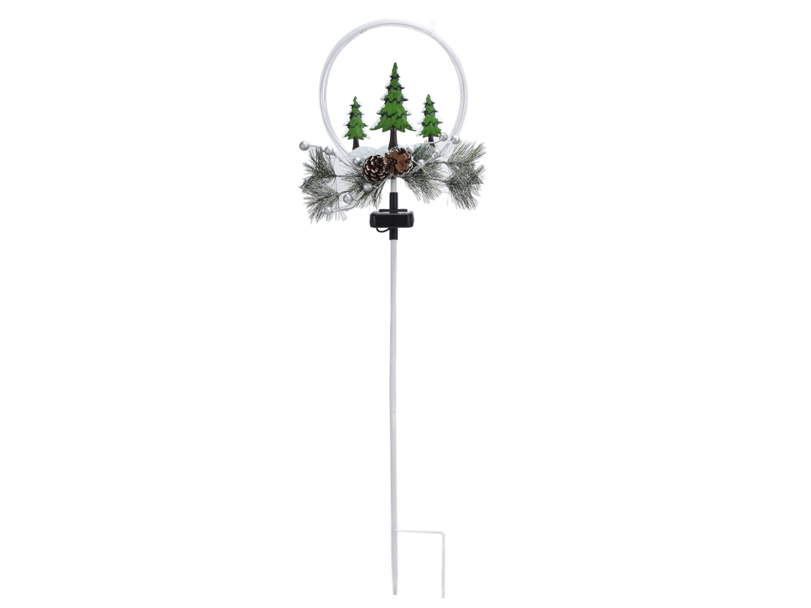 2pcs Lâmpadas de Natal Solar com Pinhas Decorativas IP65 Jardim