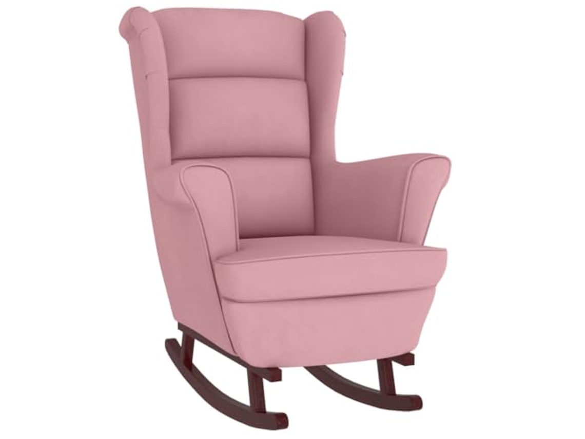Rocking Chair, Rocking Chairs Vidaxl Cor-de-rosa Veludo