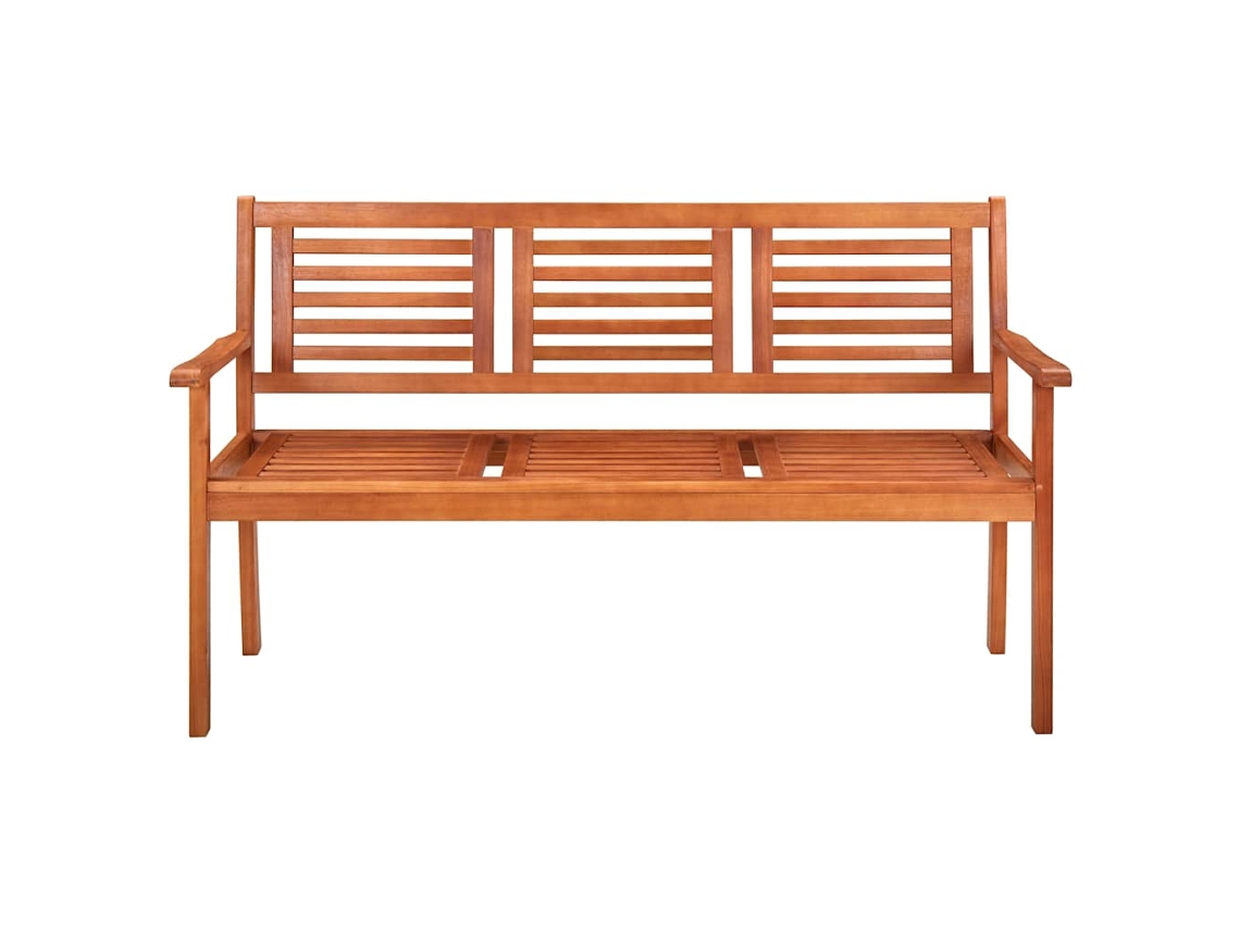 Maison Exclusive - Banco De Jardim 3 Lugares C/ Almofadão 150 Cm Eucalipto Maciço
