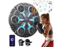 Máquina De Boxe Musical Infantil Montada Na Parede Com Tela Led De 3 Velocidades E Luvas De Boxe Para Treinamento Familiar Zeuxo