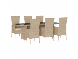 Conjunto de Jantar para Jardim 5 Pcs Cinza e Preto Vime MAISON EXCLUSIVE