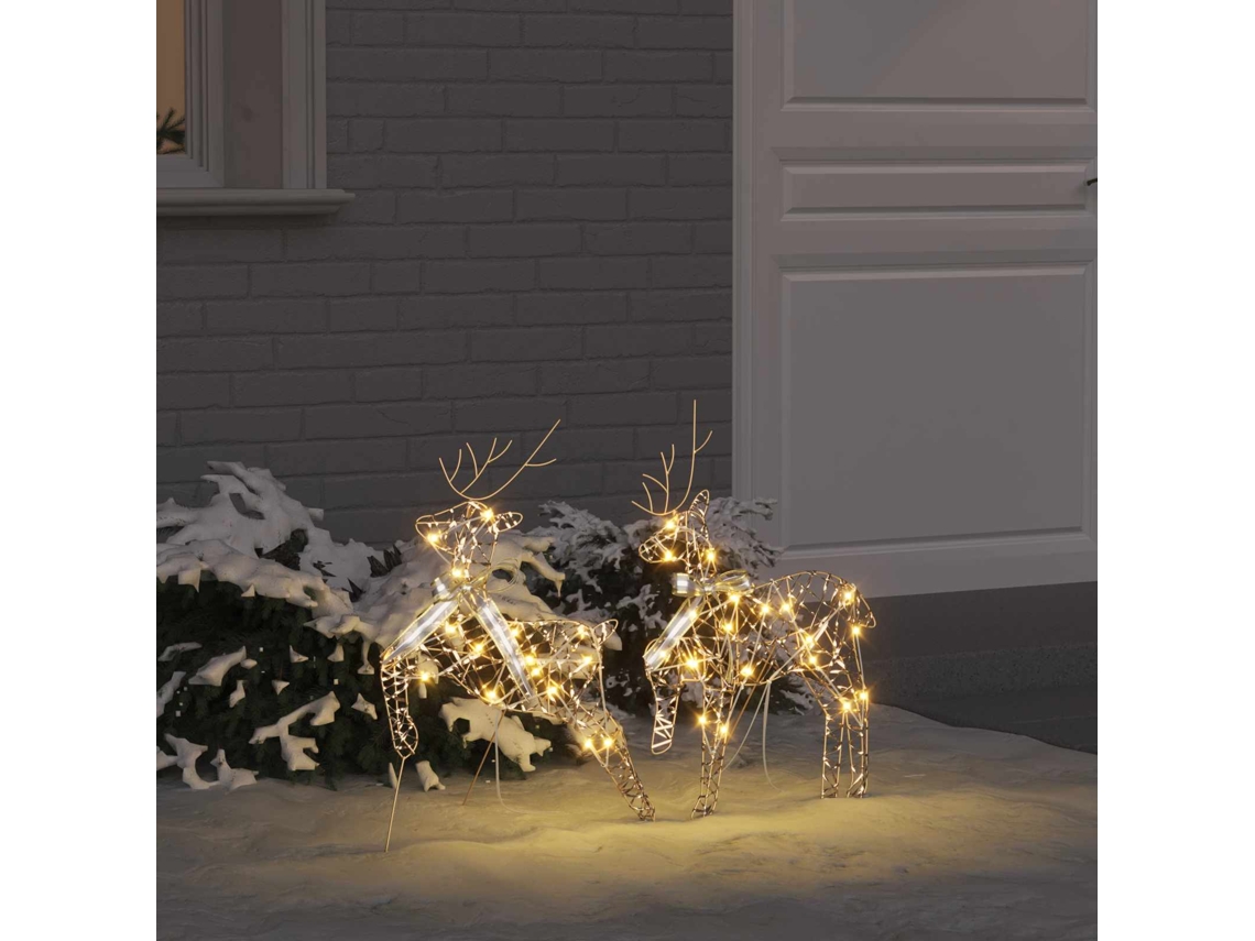 Vidaxl Renard Led Com 40 Leds 2 Pcs Branco Quente Pet