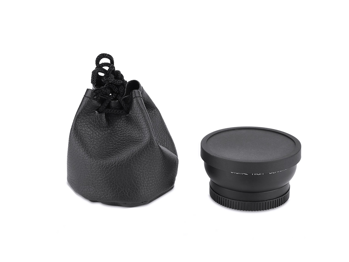 Lente De Conversão Universal De Ângulo Amplio 0.45x 52mm Com Macro Para Câmeras Digitais E Dslr