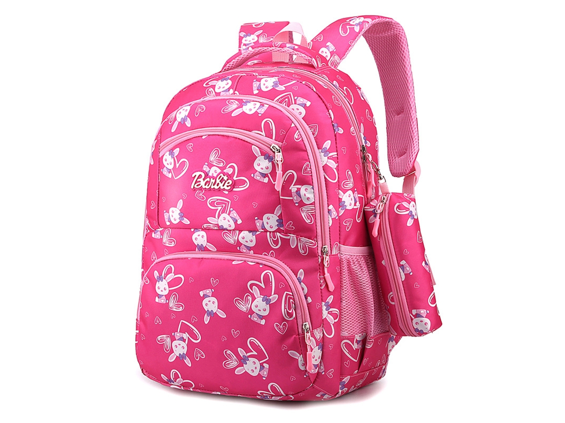 Estojo De Duas Peças, Mochila Escolar, Mochila De Estudante, Rosa Vermelha