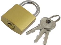 Armário para Joias, Caixa, Mochila, Cadeado de Latão Dourado com 3 Chaves CHABERLU