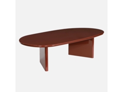Mesa De Centro Oval Com Efeito Brilhante, Borgonha