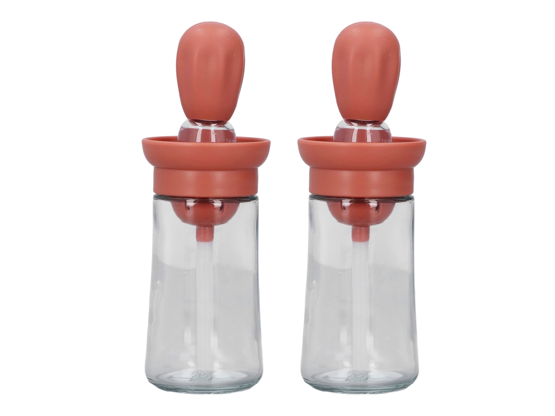 Garrafa Dispensadora de Óleo LAXISCREED com Pincel Silicone 2pcs