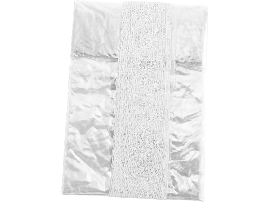 Toalha De Mesa Transparente Em Pvc Com Design De Renda, Capa Protetora Impermeável E Resistente...