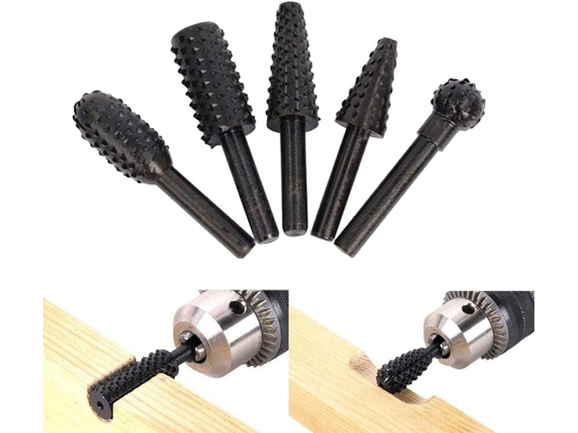Conjunto de 5 Limas Rotativas para Rebarbas e Entalhes X001
