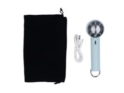 Ventilador Portátil Com 3 Velocidades E Usb Azul