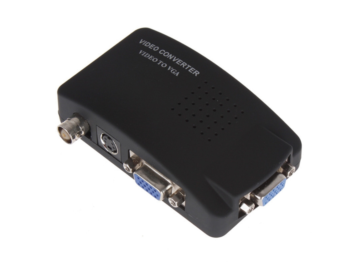 Adaptador Av Para Vga, Conversor Rca Para Vga (para Pc), Conversor De Entrada Av Rca S-video Composta Para Saída Vga (para Pc), Conversor Lcd-a