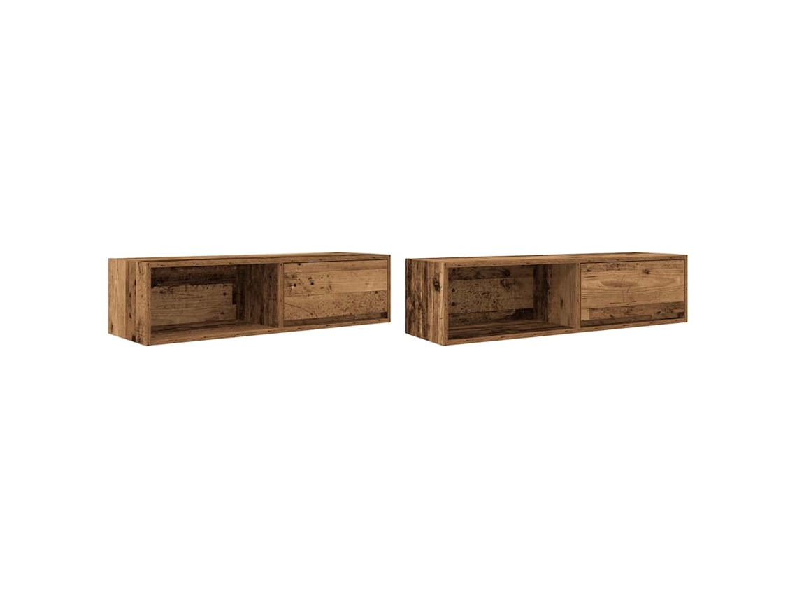Tv Cabinet, Tv Cabinets Vidaxl Marrom Madeira Processada (n/a)