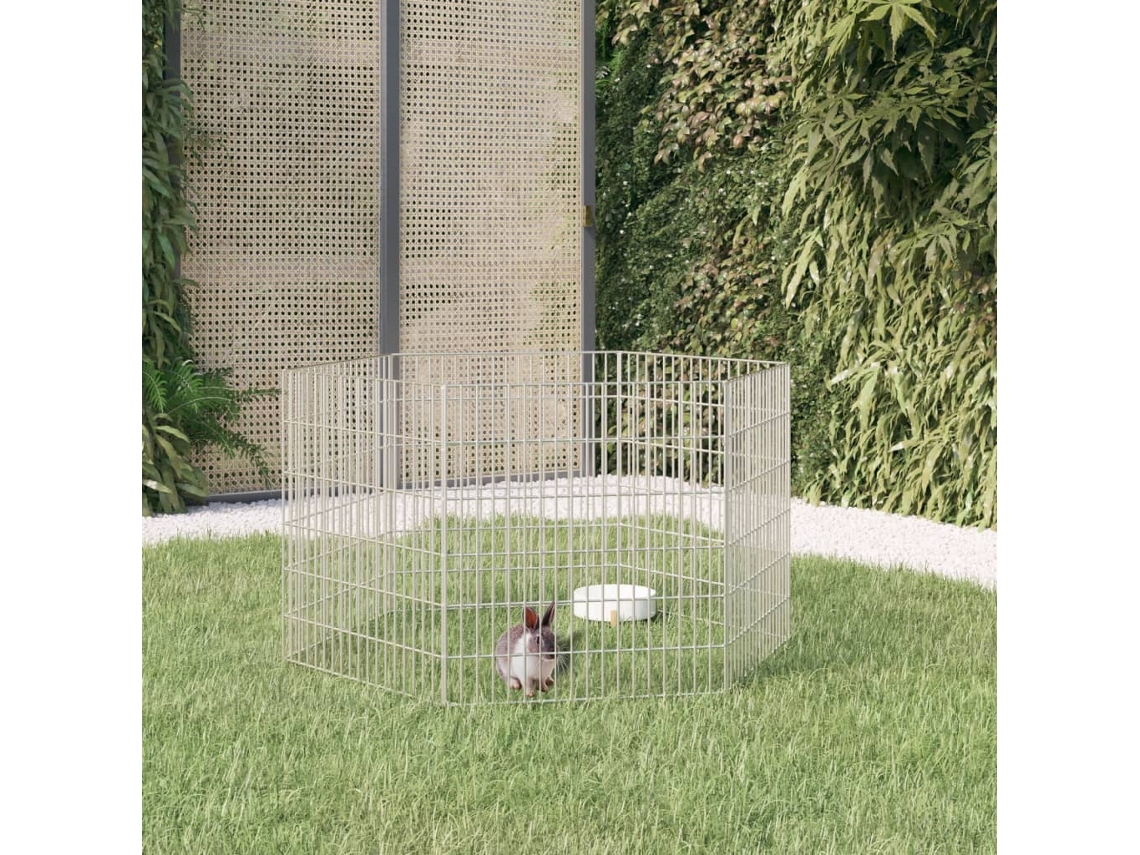 Vidaxl Recinto Exterior P/ Animais 6 Painéis 54x60cm Ferro Galvanizado
