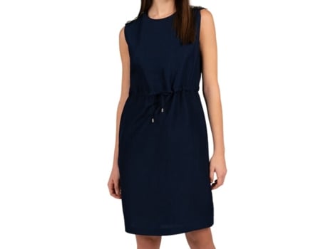 Vestido De Mulher Tru Trussardi Casual Trussardi Linho Azul (xl)