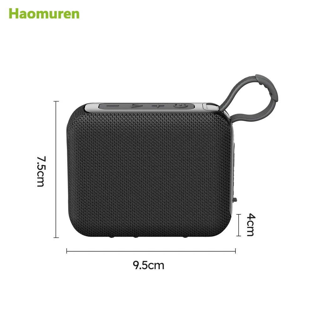 Mini Alto falante Bluetooth À Prova D'água, Portátil, Compatível com Usb, Cartão Tf e Tws, Ideal para Presente de Natal. MDUG (preto)