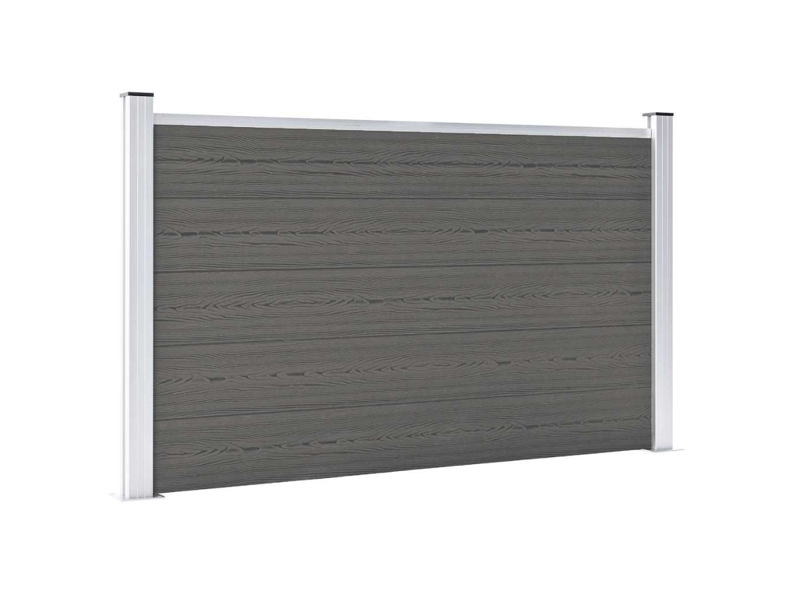 Vidaxl Painel De Vedação Para Jardim 180x105 Cm Wpc Cinzento