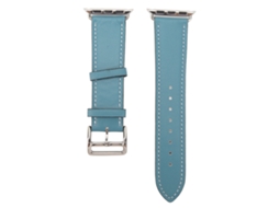 Cinto De Couro Universal Para Smartwatch Iwatch Series Se 8 7 6 5 4 3 2 1 38mm 40mm 41mm Azul