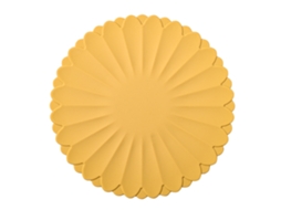 Silicone Amarelo Resistente ao Calor Jogo Americano, 18 Cm, Antiderrapante, Inodoro, Almofada Quente Para Mesa Jantar