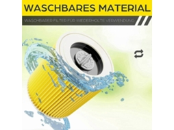 Kit De Extensão Com 4 Filtros De Cartucho Para Aspirador De Pó Karcher Wd3 Premium, Wd2, Wd3, Wd1, Mv3, Mv2 E Wd 3 P Contra Poeira Fina._glo