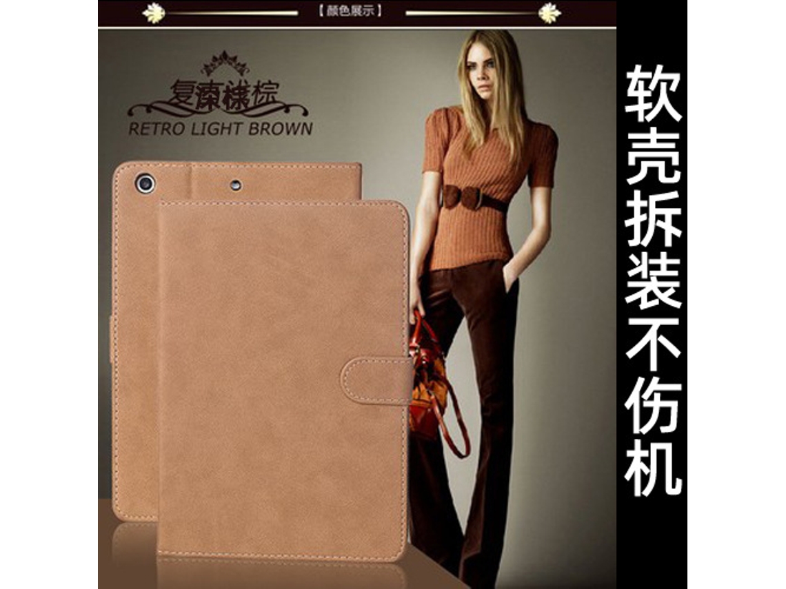 Capa Retrô Para Tablet Apple (marrom Claro) [capa Macia Com Bordas Completas] - 2022/2021/2020 Pro 11 Polegadas