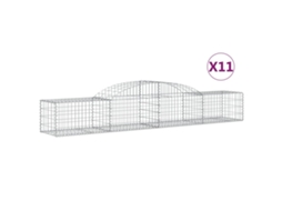 Gabion Basket, Gabion Baskets Vidaxl Prateado Ferro (300 X 50 X 40/60 Cm)