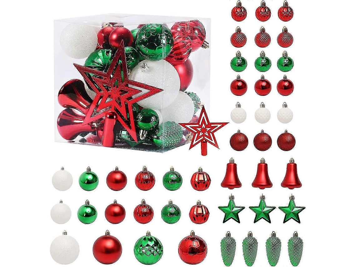 Conjunto De Bolas De Natal Para Árvore Com Decoração Festiva