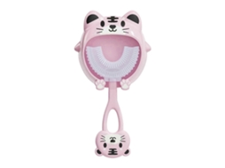 Escova de Dentes Infantil em Formato U para Bebês 2 a 12 Anos, com Cabo Silicone Macio, Ferramenta Limpeza Den Tal 1 GOKOCO