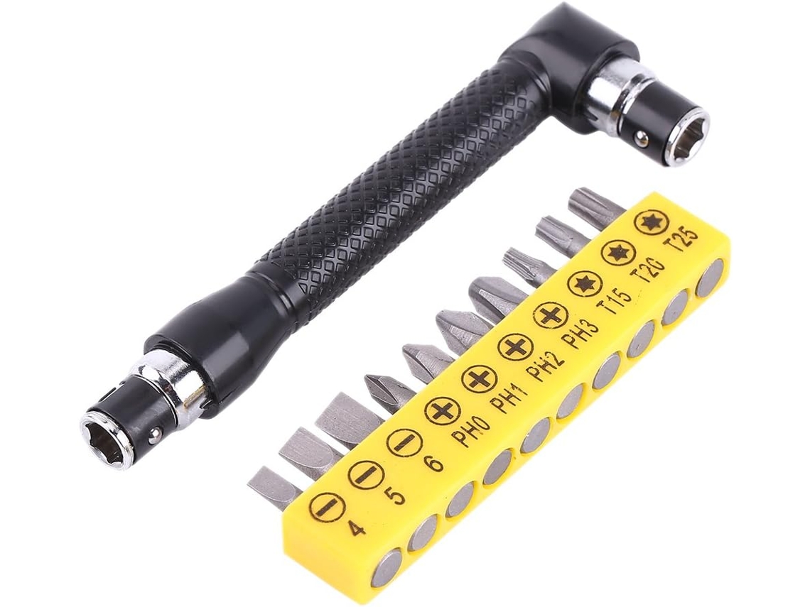 Chave De Fenda Com Cabo Extensor Em Formato L E Encaixe Duplo Hexagonal, Zqkla