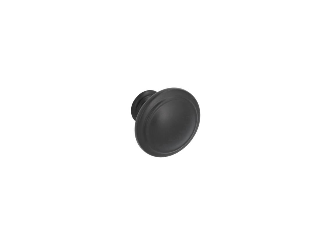 Puxador para Móveis em Zamac 35 Mm de Diâmetro Acabamento Preto Fosco HARDWAREXCHANGE
