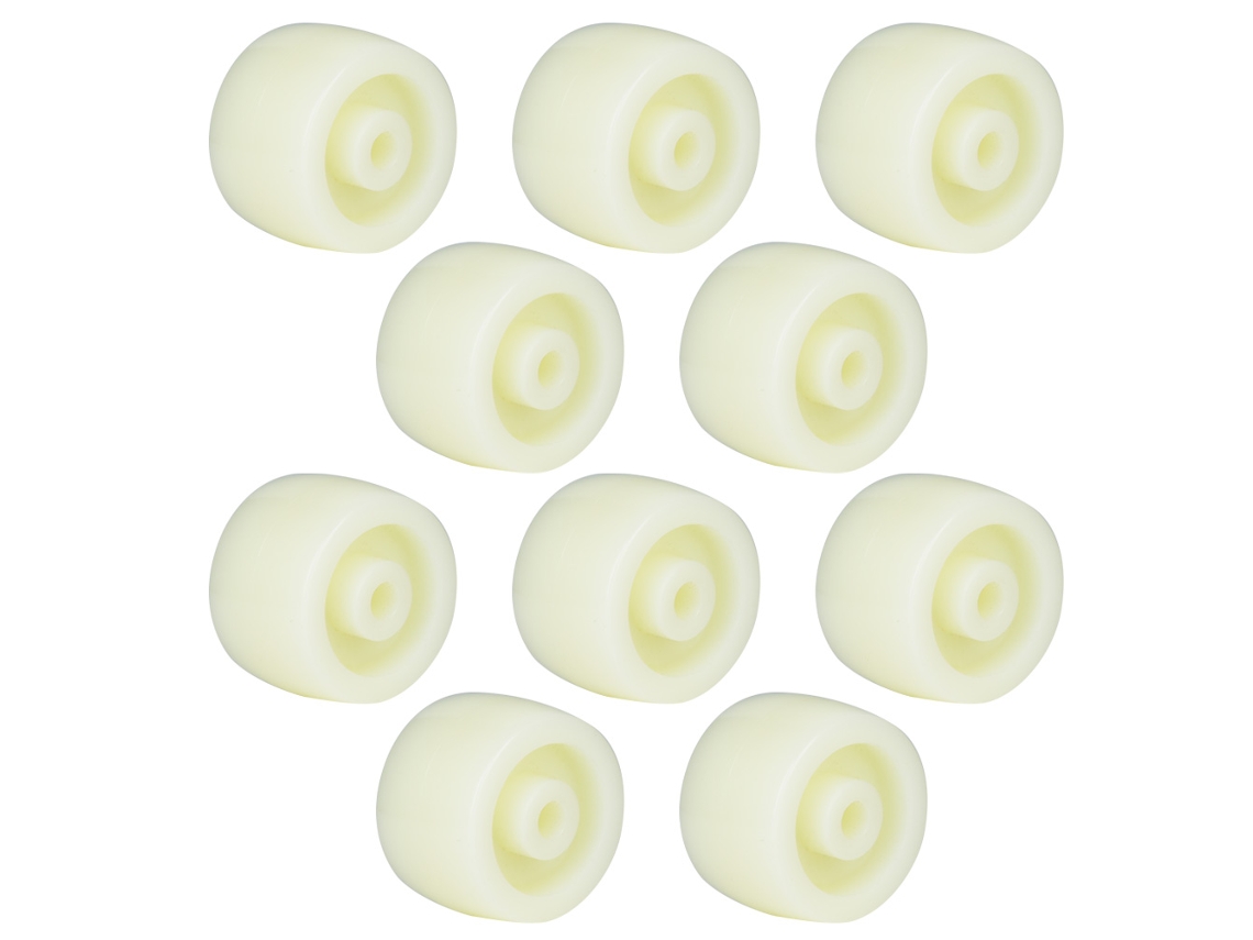 10 Peças Polea Redonda De Nylon Rueda Caster Rodillo, Carga Máxima 40kg, 1.5 Polegadas