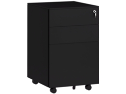 Arquivo de Gavetas com Trava 37x43,5x60cm Preto S/MARCA
