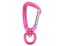 Ganchillo De Acero Aluminio Rotatorio Con Ojo Para Correa De Mascota Hamacas Llaveros Rojo Rosa