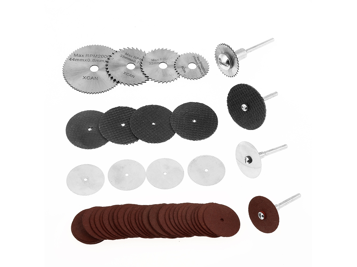 Kit De Acessórios Para Ferramentas Rotativas Hss: 55 Peças Com Discos De Corte E Abrasivos Para Mezclilla