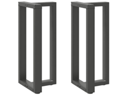 Vidaxl Pés Para Mesa De Bar Em Forma De T, 2 Peças, Antracite, 50x35x(90-91) Cm, Aço