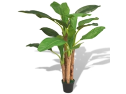 Vidaxl Planta Bananeira Artificial Com Vaso 175 Cm Verde