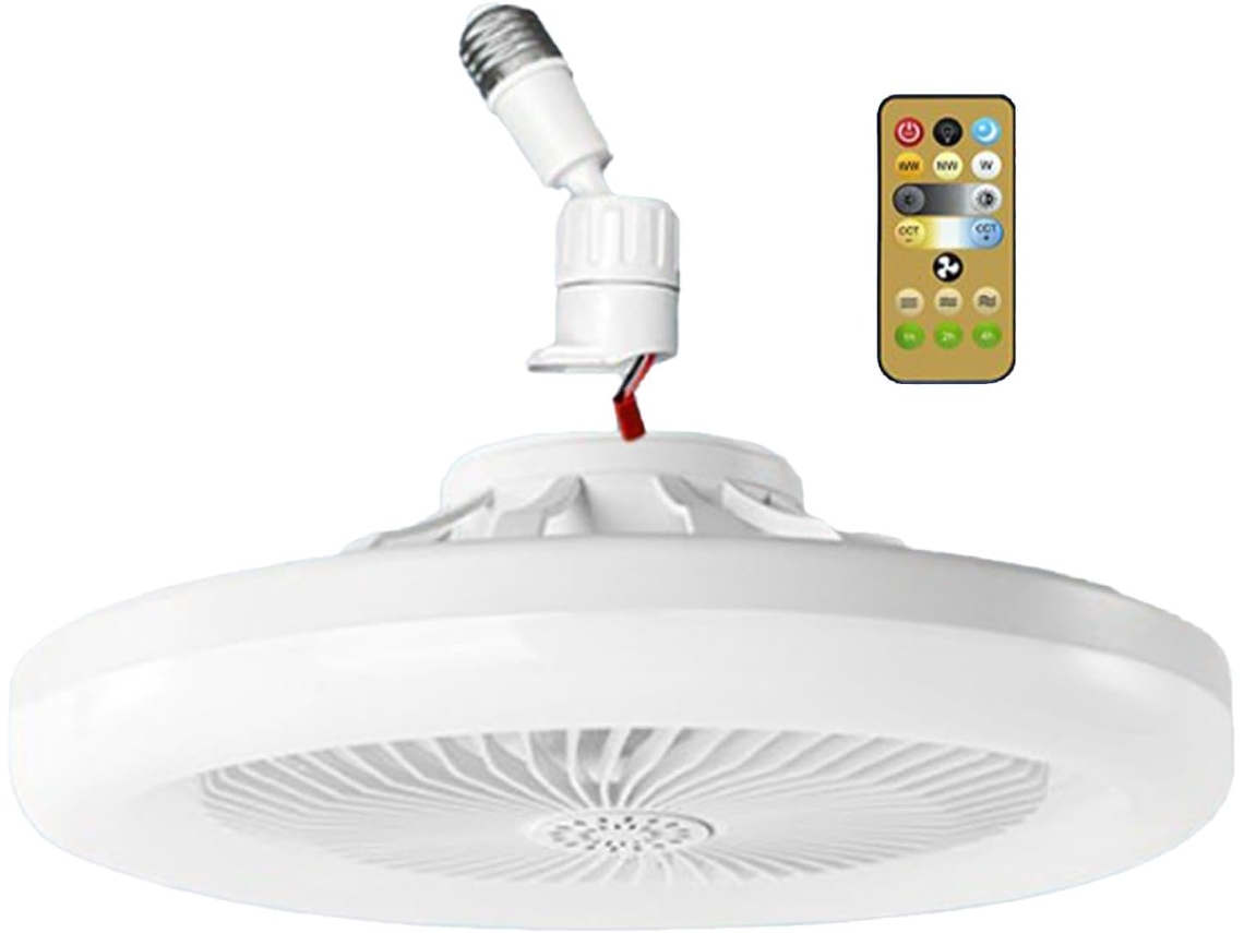 Ventilador De Teto Moderno E Eficiente Em Acrílico Branco Com