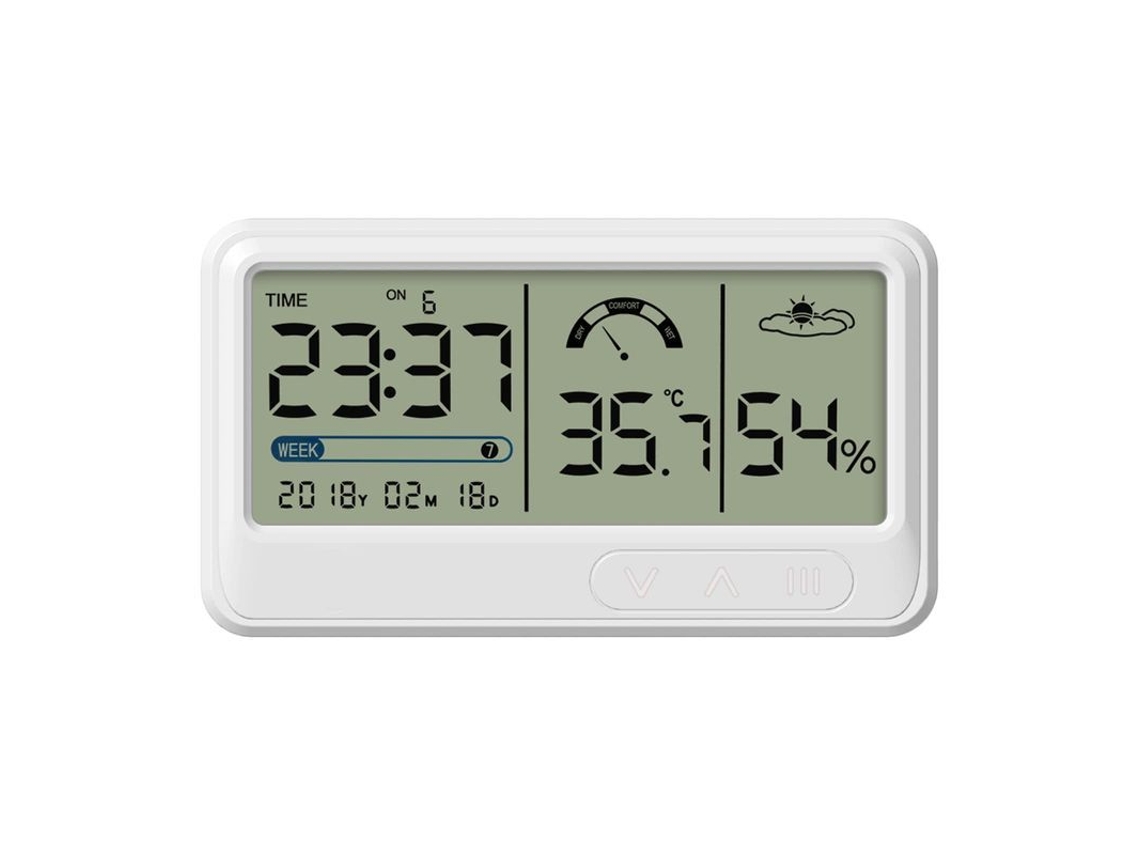 Higrómetro Digital, Termômetro E Umidade Eletrônico Interno Com Alarme E Tela Lcd