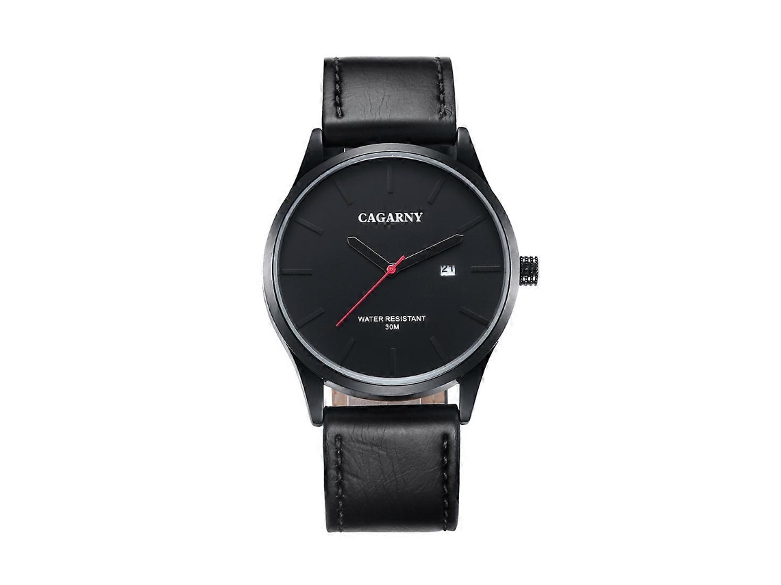 Relógio De Pulso Cagarny 6865 Fashion Com Movimento Duplo De Quartzo E Pulseira De Couro.