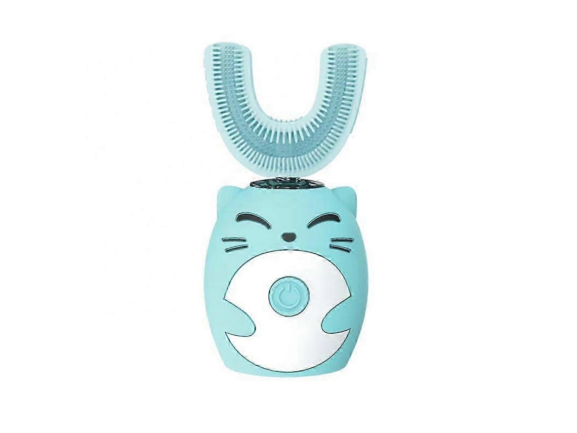 Escova De Dentes Elétrica Infantil Em Formato De U, Ultrassônica, Recarregável Via Usb, Com Cerdas Macias.