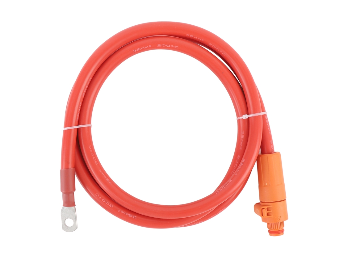 Caixa de alimentação do cabo da bateria, conector direto vermelho positivo externo de 35 mm²
