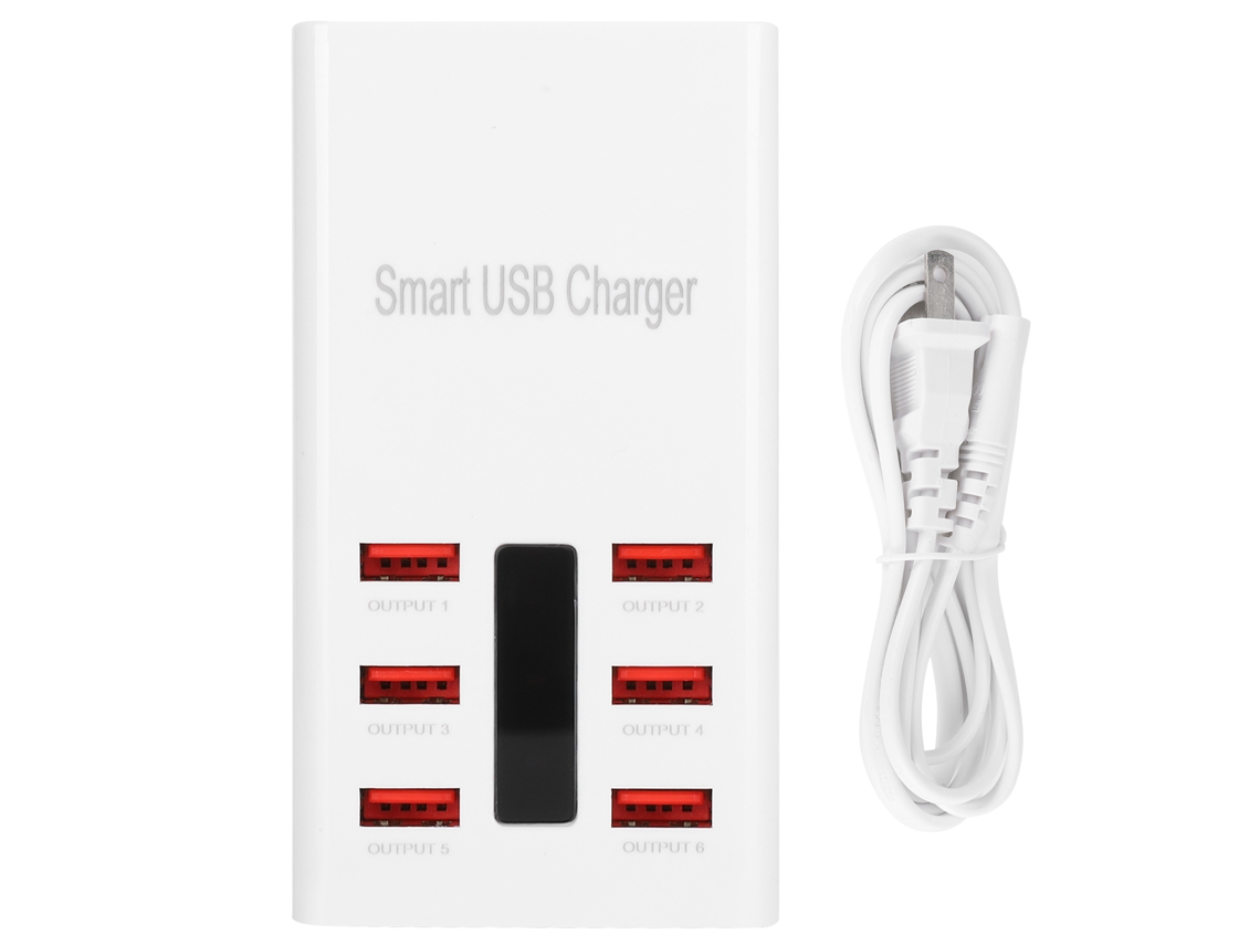 Aetheria carregador Rápido Inteligente Usb de 6 Portas 30w 5v/6a para Dispositivos Móveis e Digitais