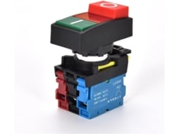 Botão de emergência Duplo de 22 mm com LED, botão de reinicialização de dupla posição, botão de pressão tipo ovo, 12 V